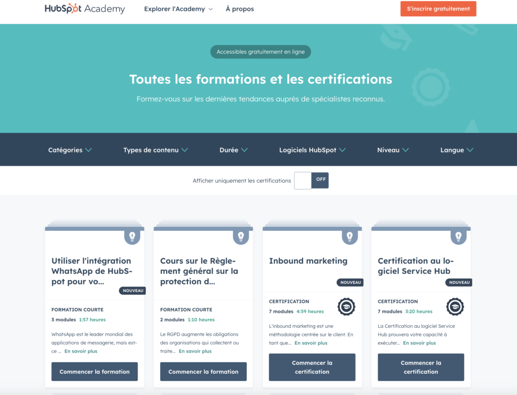 Avis HubSpot: HubSpot Academy