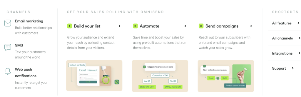 Omnisend Review : Features